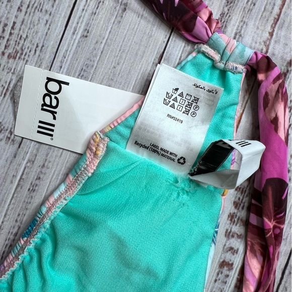 Bar III Tropical Bikini Swim Top - Picture 3 of 6